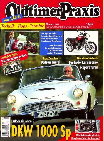 Deckblatt Oldtimer Praxis (08/2005)